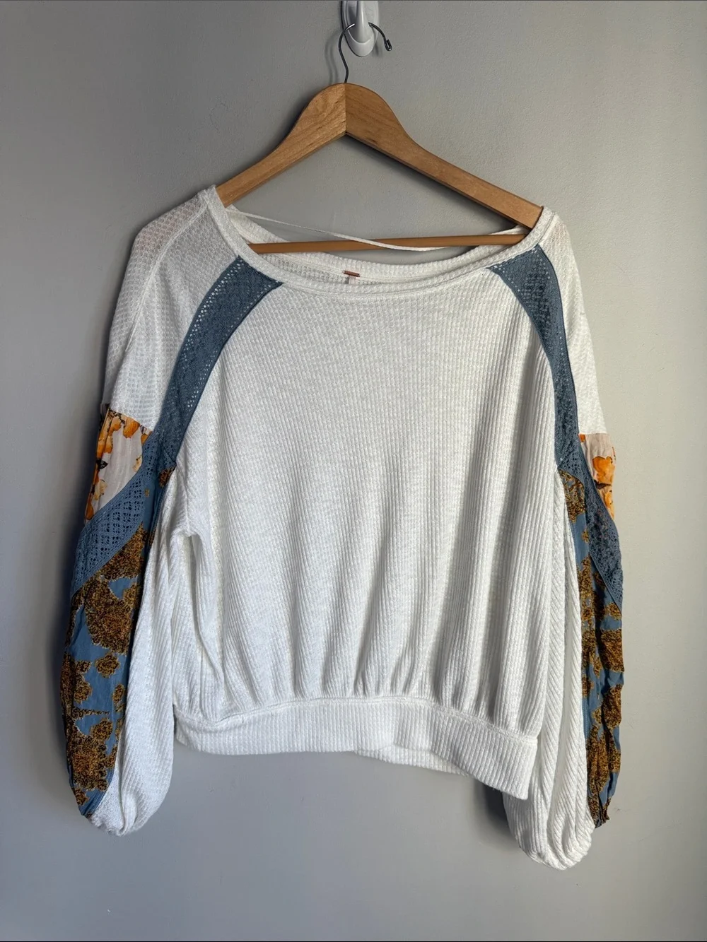 Free People Casual Clash top -Ivory Medium